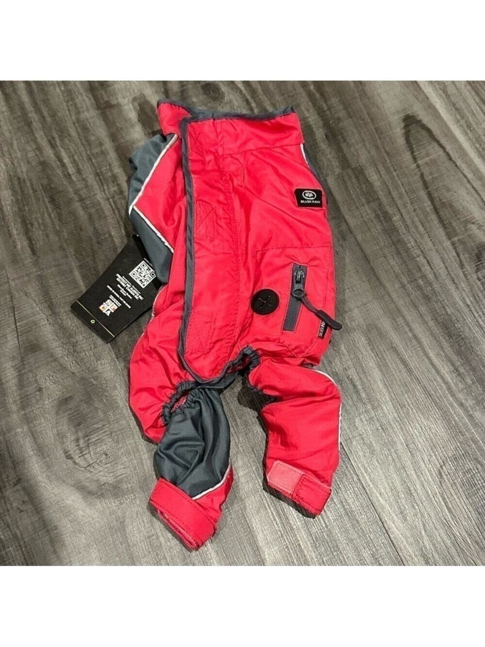 NWT Silver Paw Apparel Dog Jumpsuit Snowsuit Coat Pink Gray Reflective